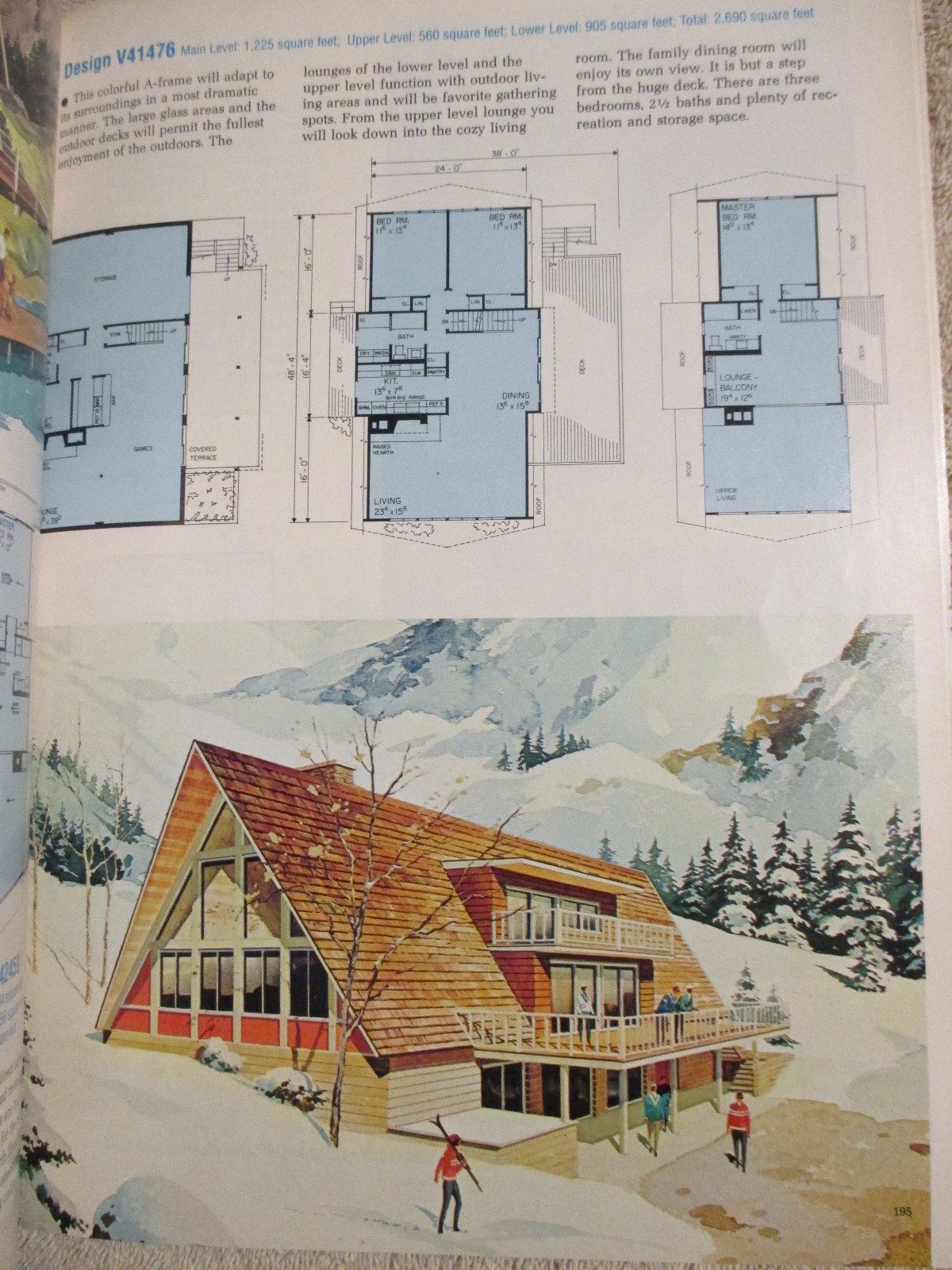 1991 Home Planners VACATION & SECOND HOMES plan book 258 designs Architecture
