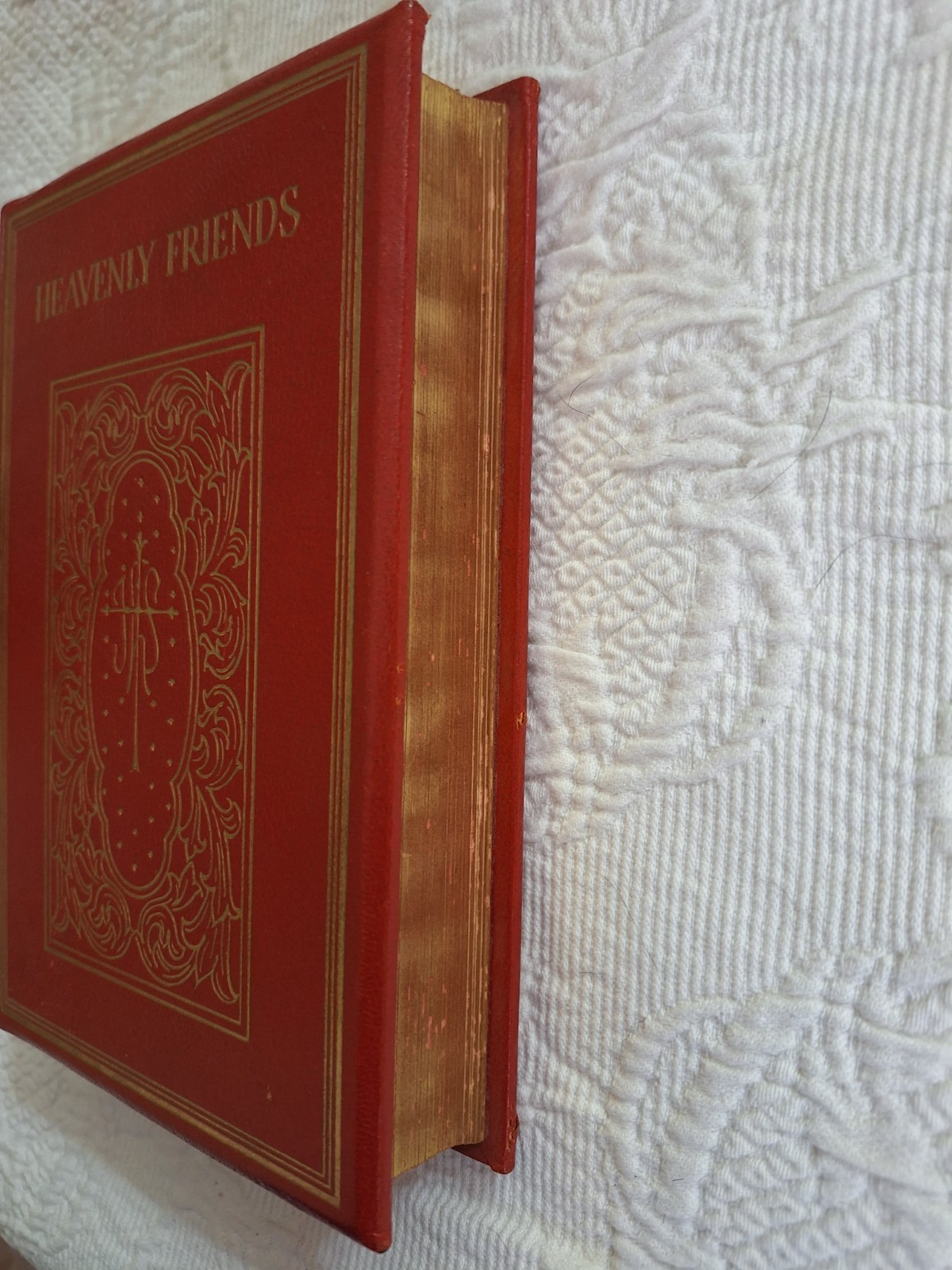 HEAVENLY FRIENDS by ROSALIE MARIE LEVY ST PAULS EDITIONS 1958 Red Leather HC