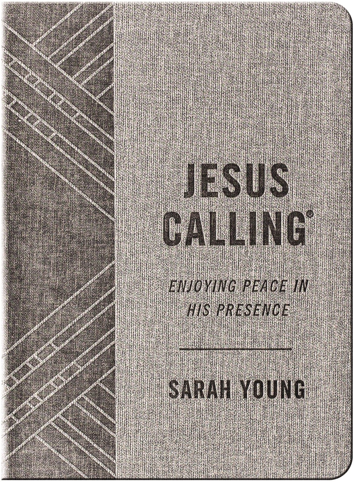 Jesus Calling, Textured Gray Leathersoft, with Full Scriptures: Enjoying…
