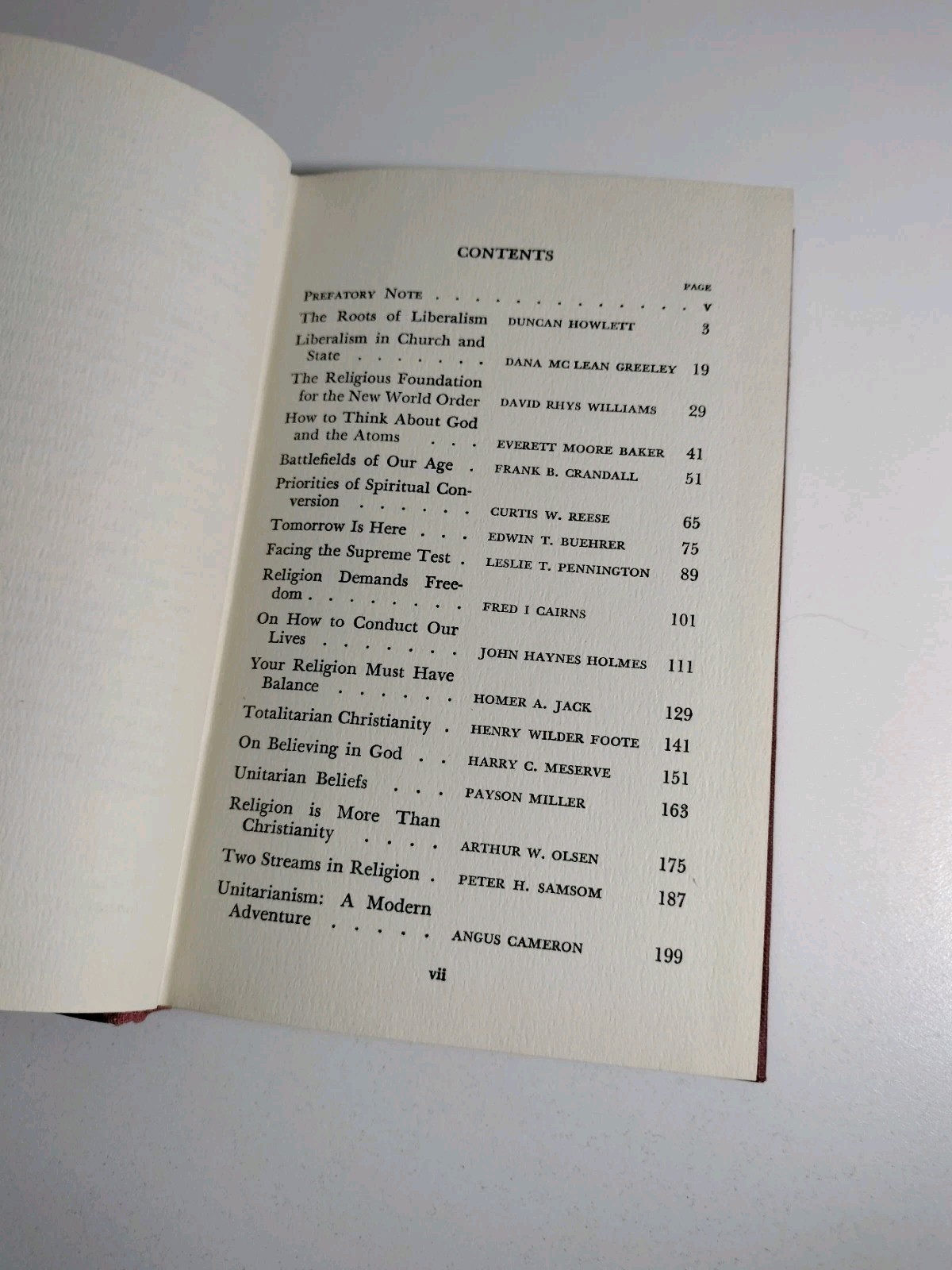 VOICES of LIBERALISM:1 – Beacon Press 1947 – Van Paassen – Vintage Religious HC