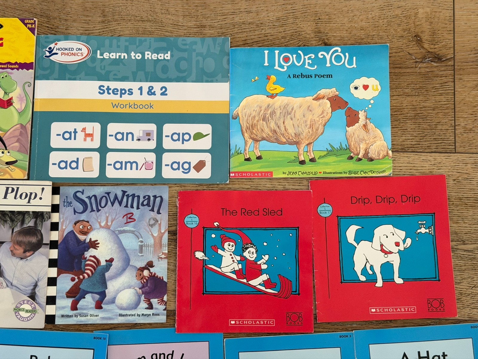 15 Early Reader Books Lot BOB Books Hooked on Phonics Learning Dynamics Scholast