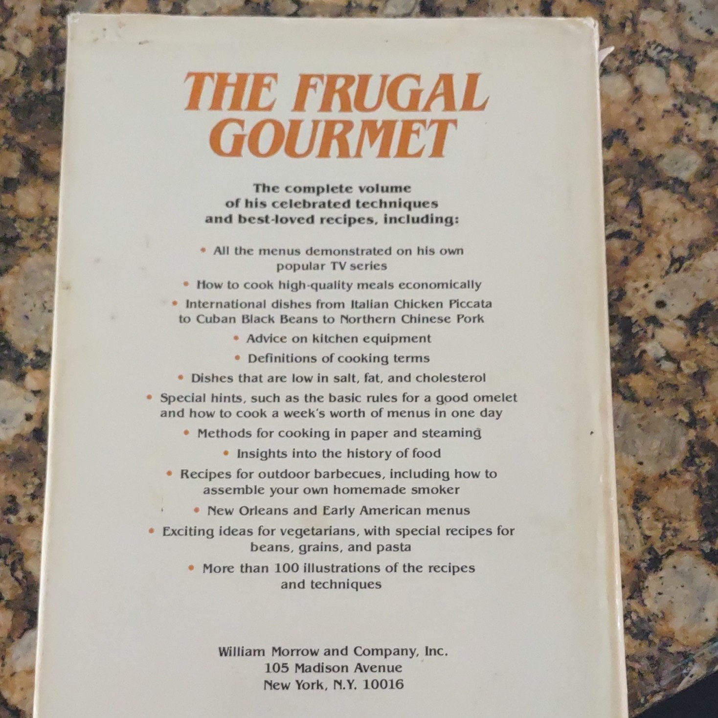 Jeff Smith The Frugal Gourmet Hardcover Dust Jacket Illustrated English