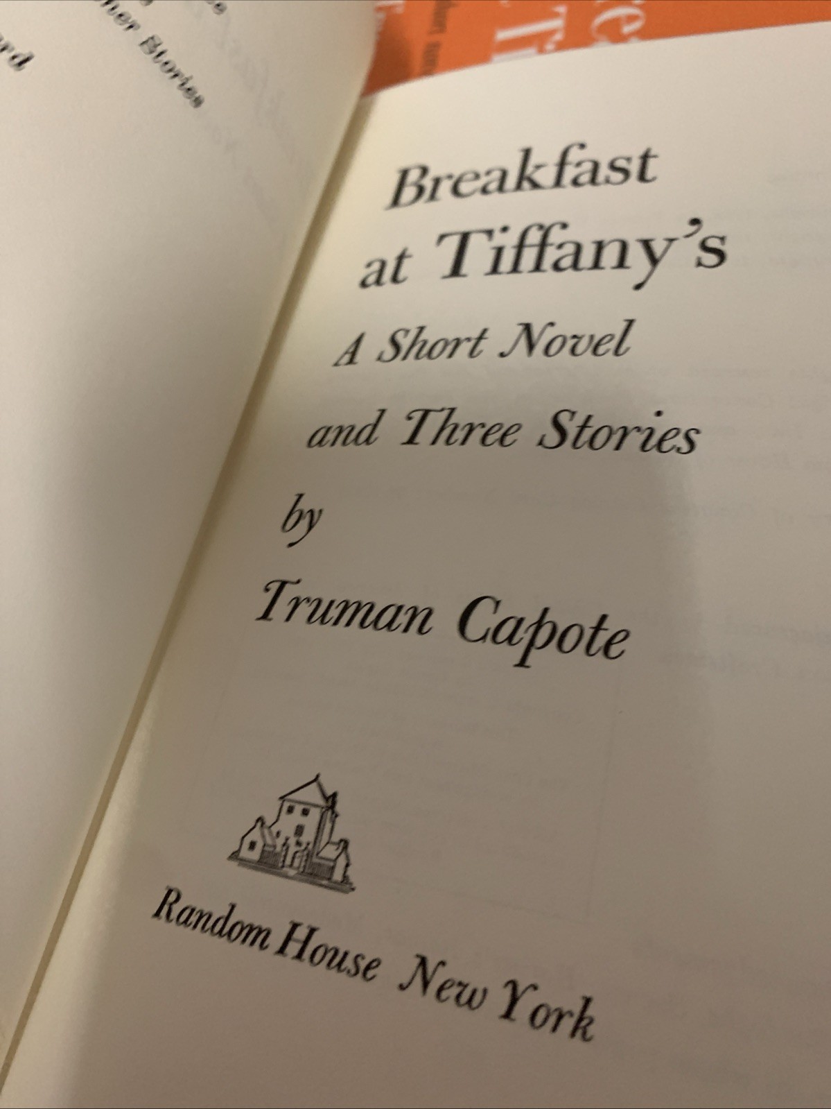 BREAKFAST AT TIFFANY’S By Truman Capote First Edition Library Facsimile Edition