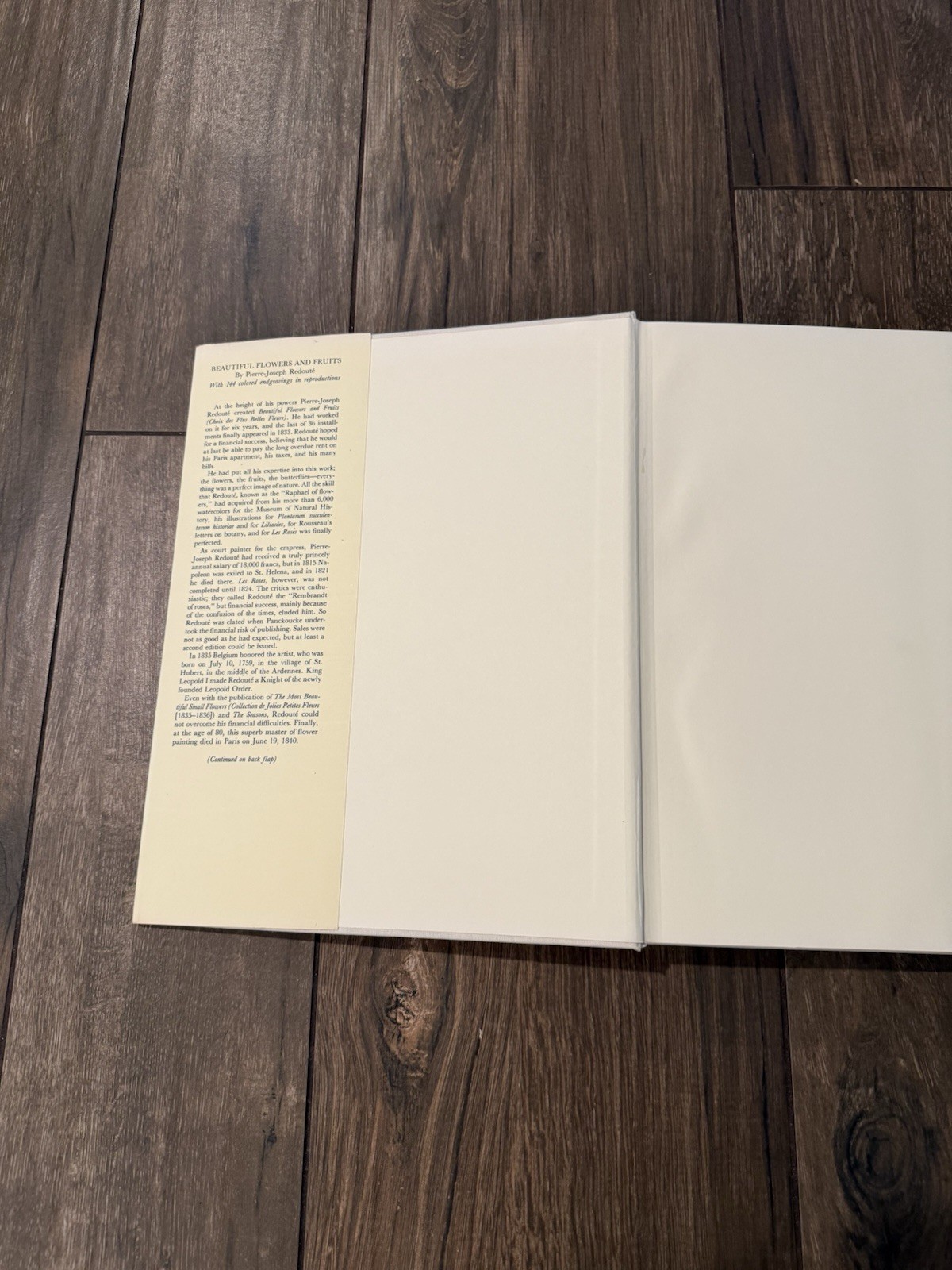 Beautiful Flowers and Fruit by Pierre-Joseph Redoute (HC, 1985) 1st Edition