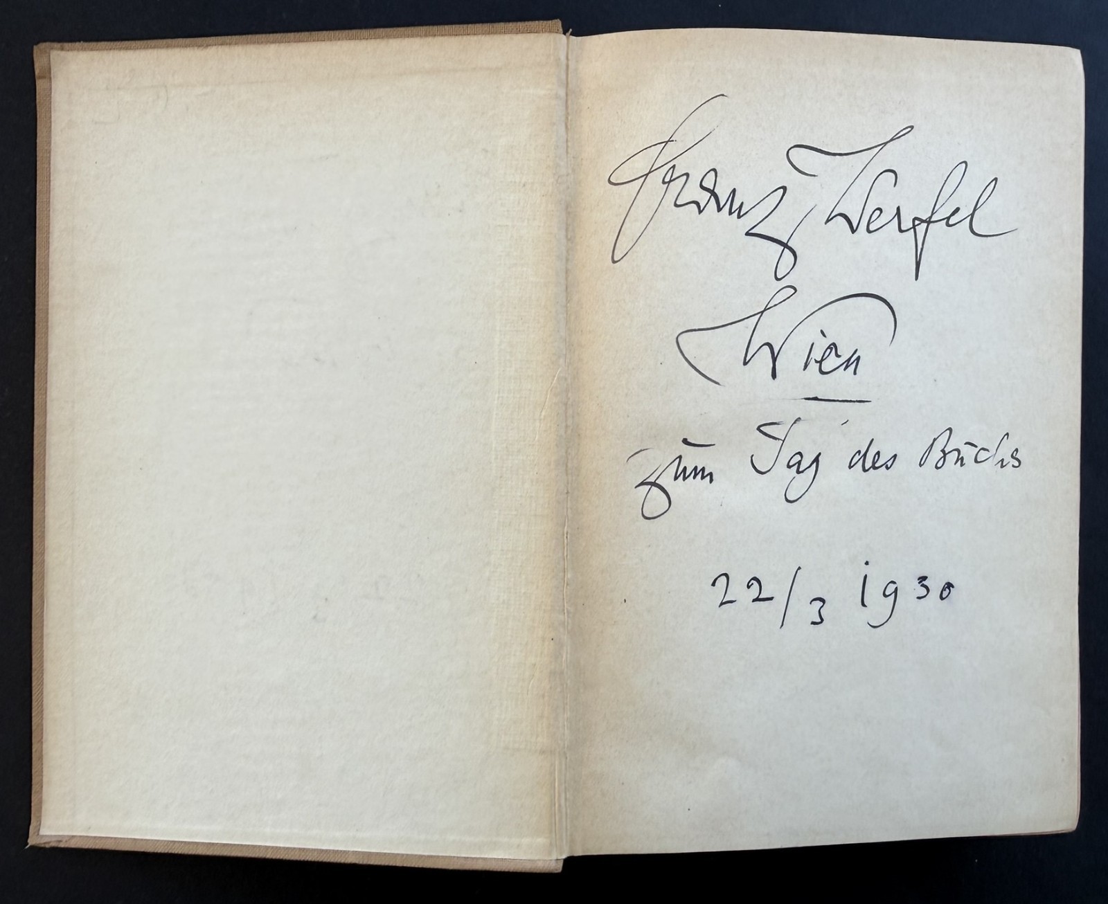 Franz Werfel Inscribed SIGNED in Vienna Nicht der Mörder 1922 Kurt Wolff German