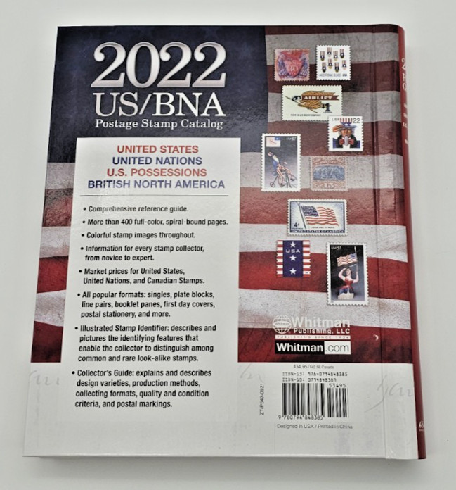 2022 US/BNA Postage Stamp Catalog Spiral Bound Hardcover H.E. Harris & Co. – NEW