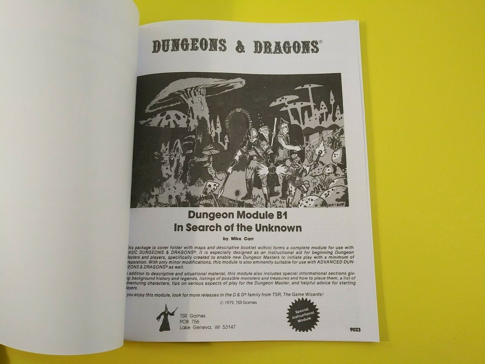 B1 In Search of the Unknown – Dungeons & Dragons – AD&D – D&D