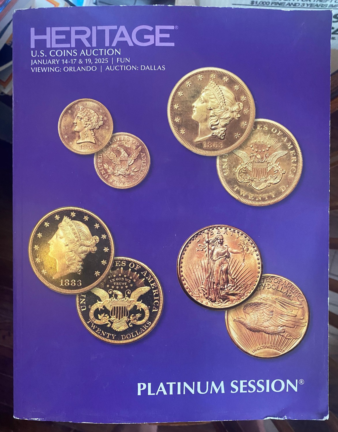Heritage: 2024 U. S. Coin Auction Platinum Session, Total 360 Pages