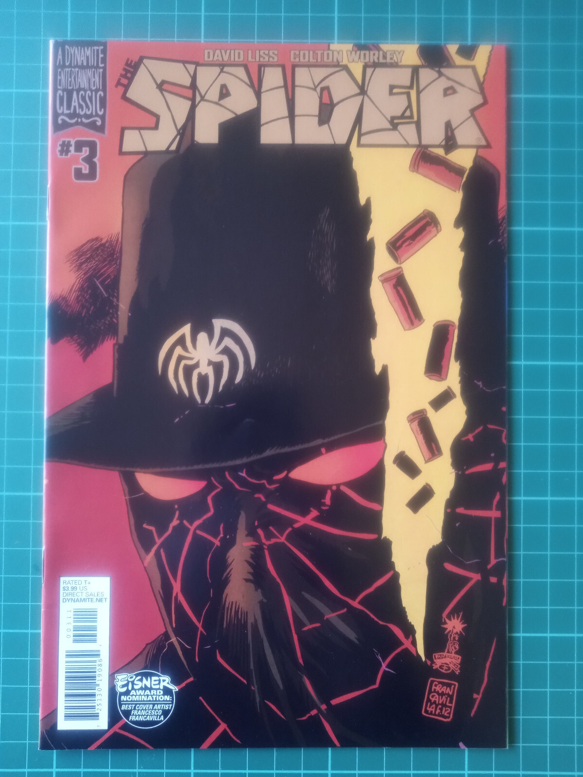 THE SPIDER #3 COVER B (2012 Series) , 1:5 Francavilla , Dynamite , Near Mint WP