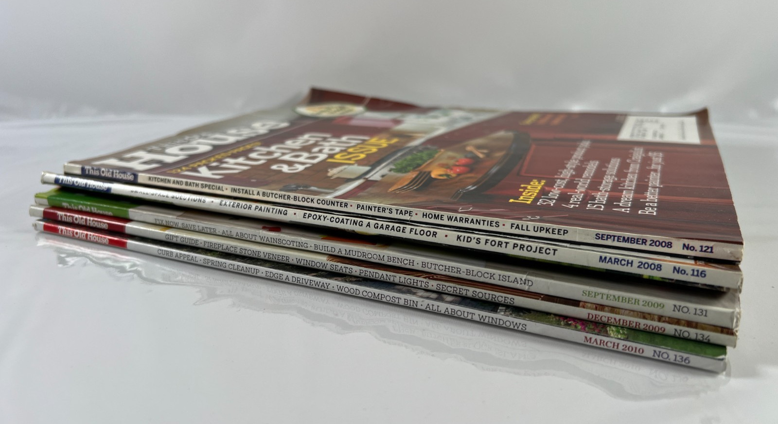 Lot of 5 This Old House Magazines 2008-2010 Projects, Curb Appeal, Painting..