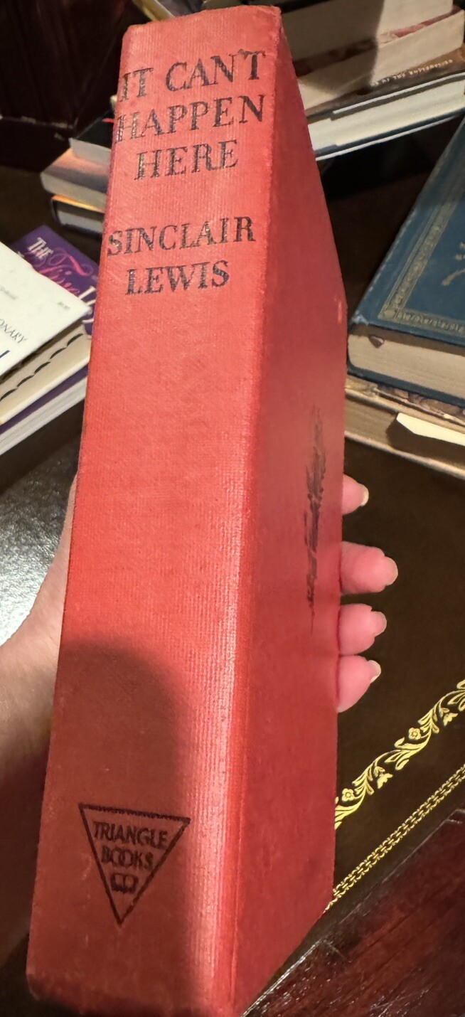It Can’t Happen Here By Sinclair Lewis – 1939 1st Triangle Edition – HC