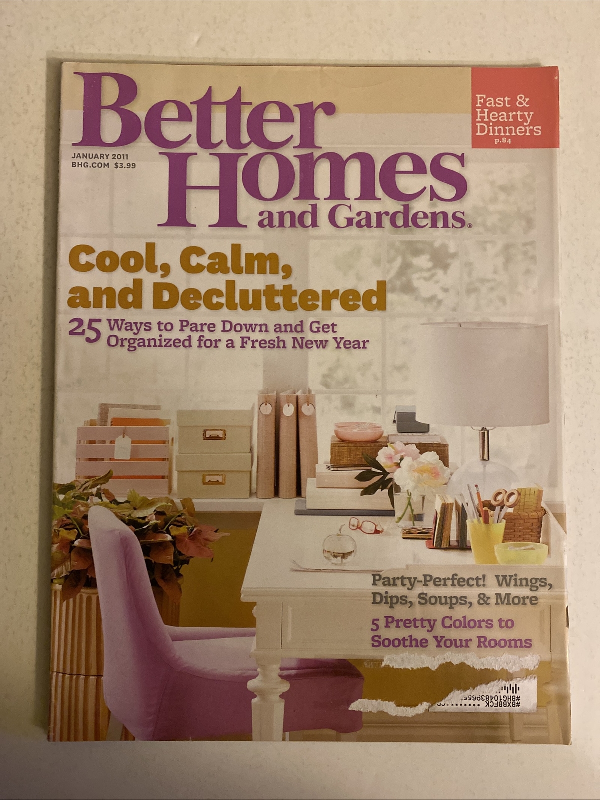 Better Homes and Gardens Magazine January 2011 New Year COOL CALM 132 PAGES