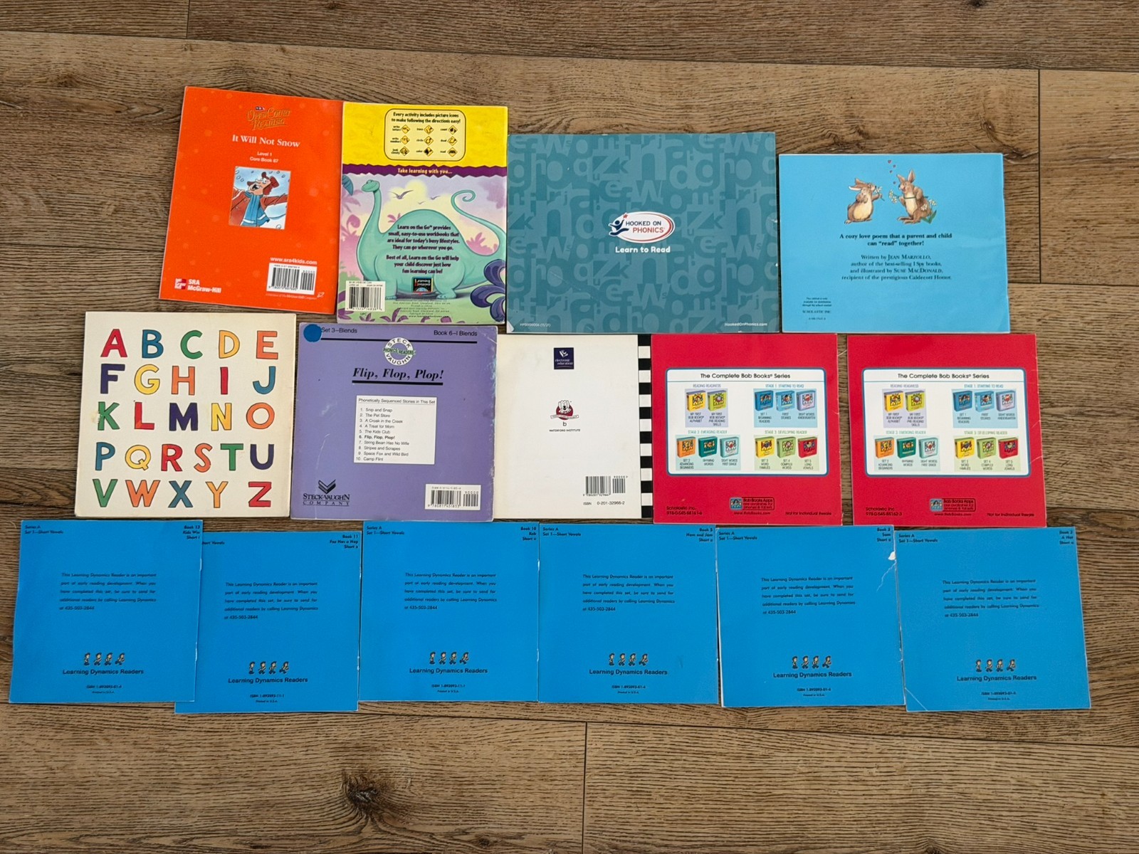 15 Early Reader Books Lot BOB Books Hooked on Phonics Learning Dynamics Scholast