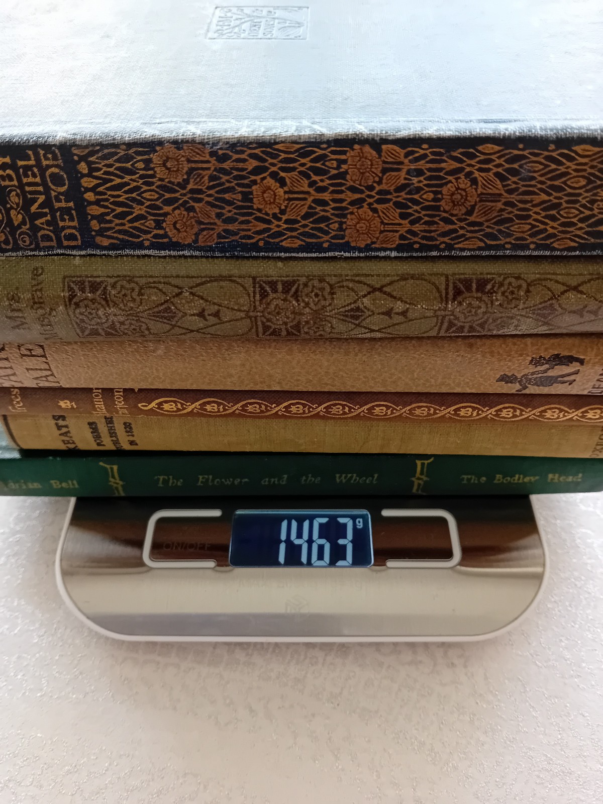 Bundle of 6 Vintage Blue/Green/Brown Hardbacks – Shelf Decoration – All As Shown
