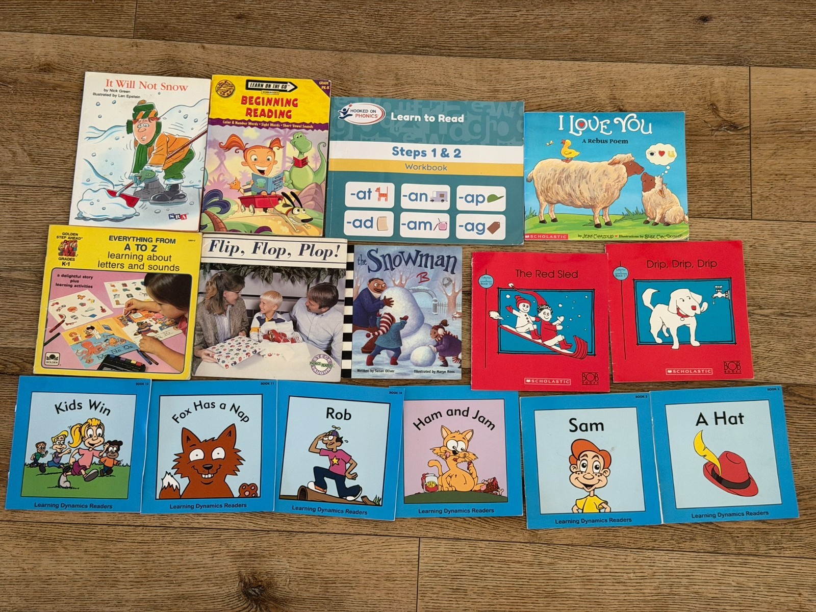15 Early Reader Books Lot BOB Books Hooked on Phonics Learning Dynamics Scholast
