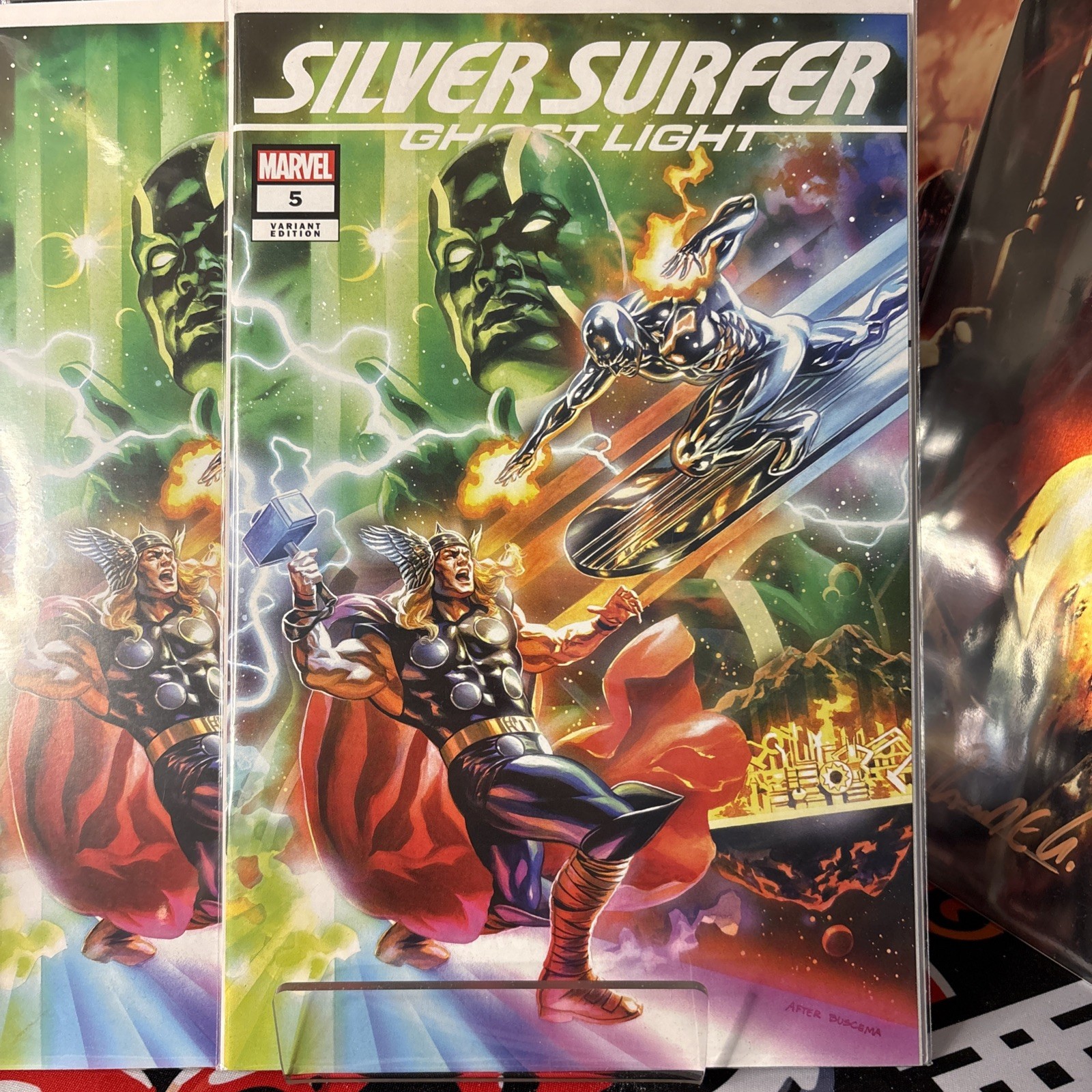 Silver Surfer Ghost Light #5 Massafera Exclusive Virgin trade set Ltd 1000
