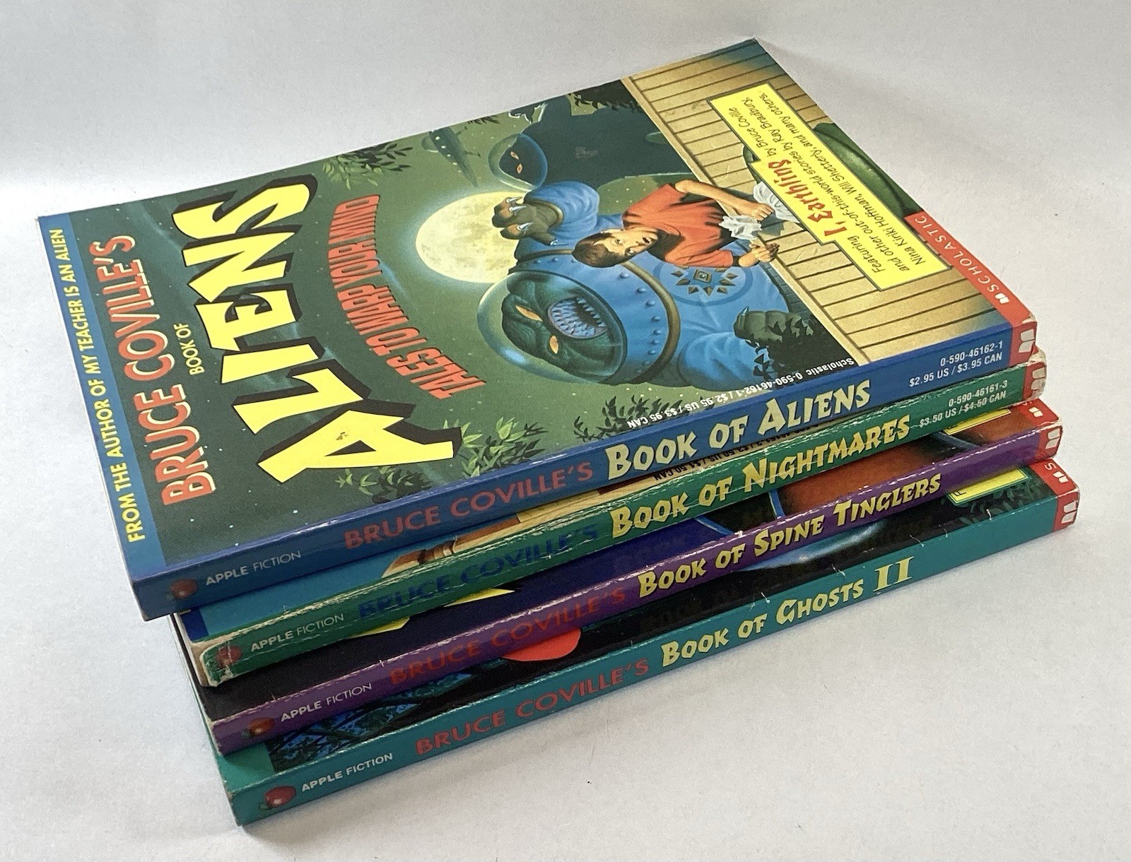 Lot Of 4 Horror PB Books Bruce Coville Aliens Nightmares Spine Tinglers And
