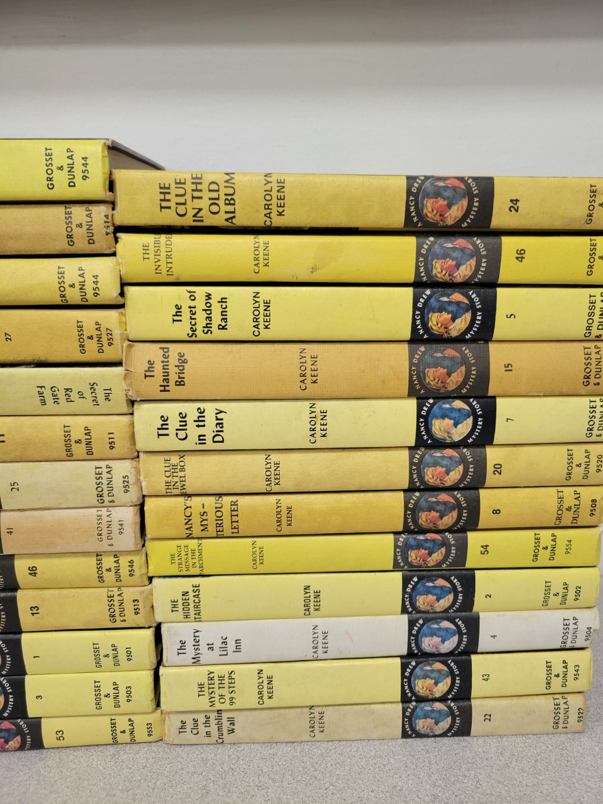 Nancy Drew Mystery Blue Hardcover Books Lot of 25 Carolyn Keene