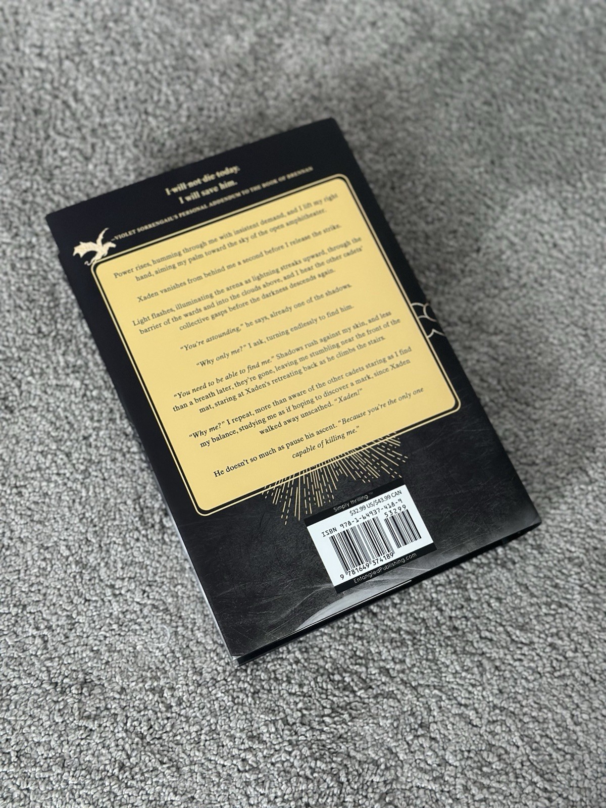 Onyx Storm Standard Edition Hardcover Rebecca Yarros