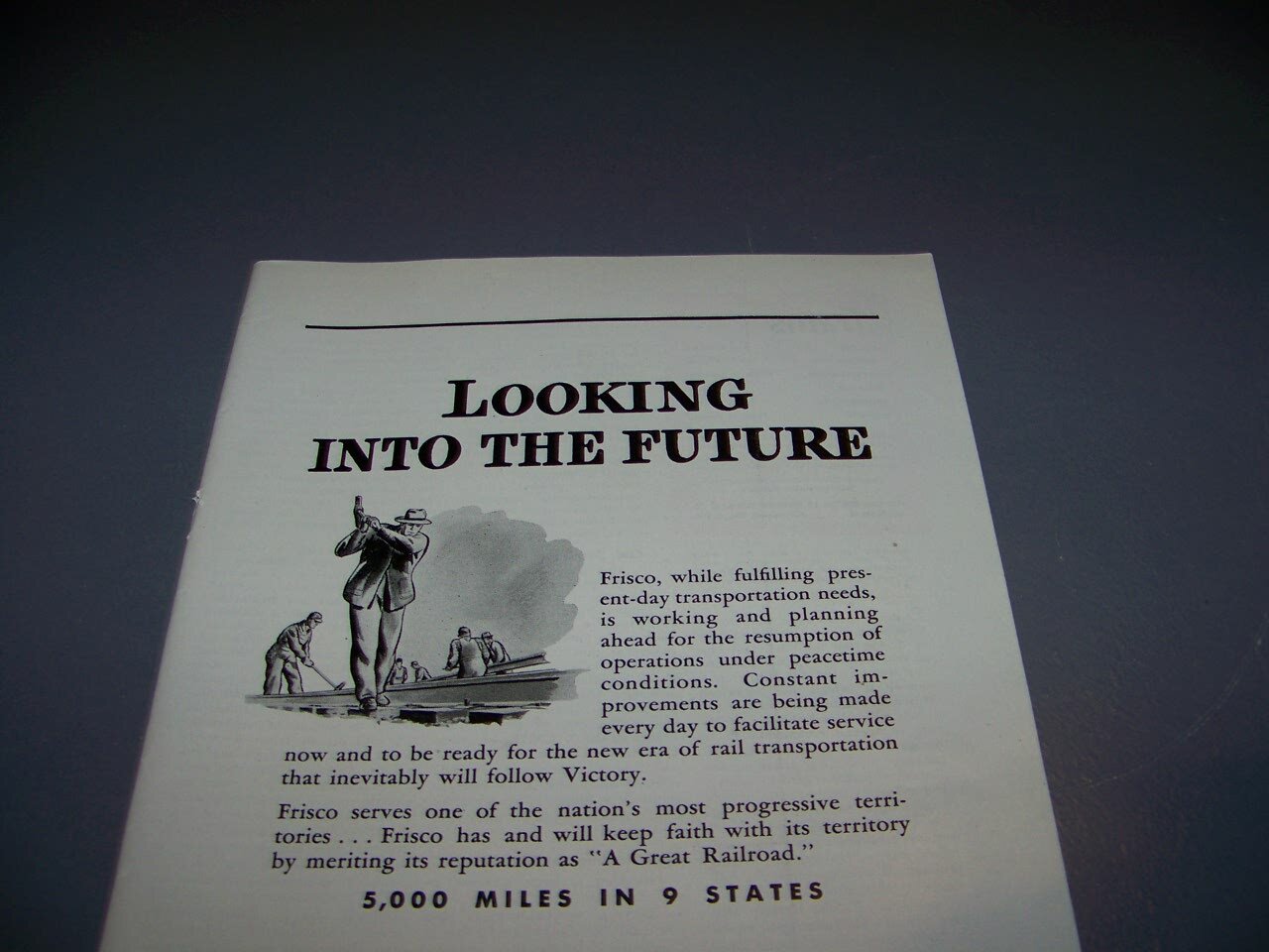 VINTAGE..1944 FRISCO RAILWAY “FUTURE”..1-PAGE SALES AD… RARE! (846S)