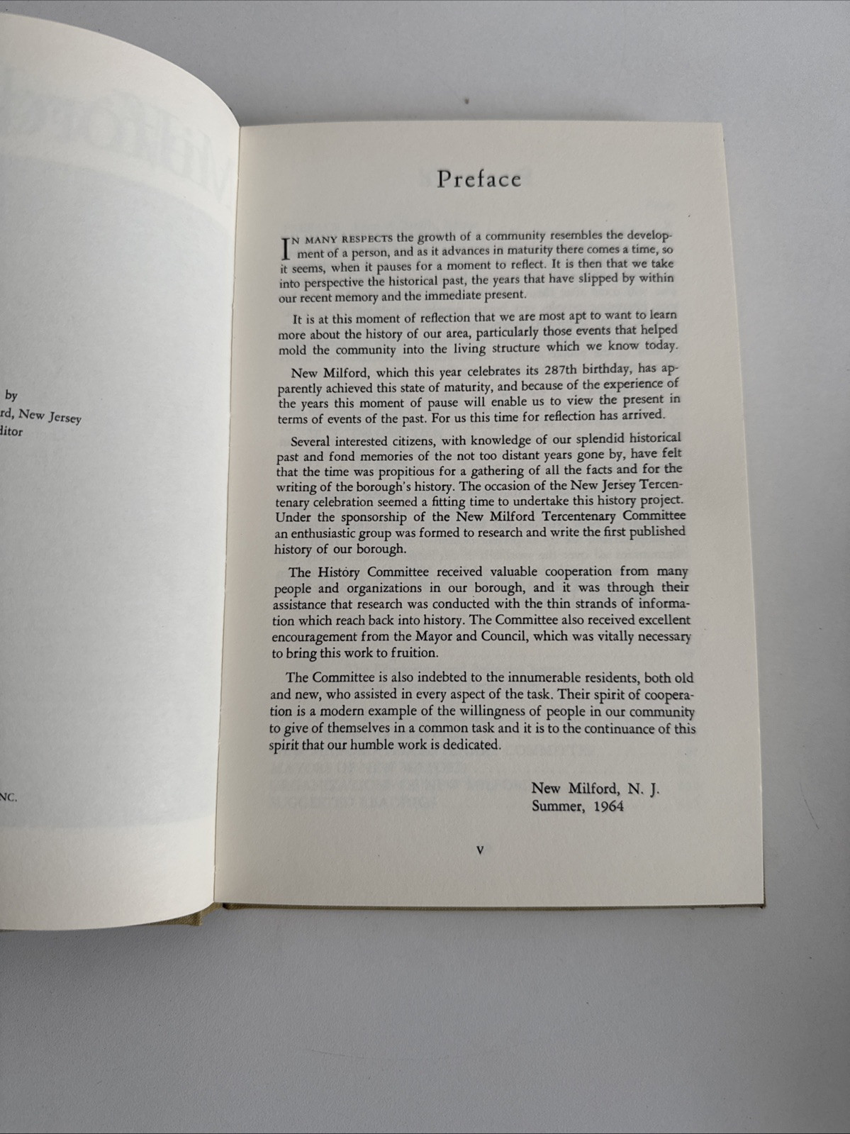 1964 New Milford New Jersey History Hard Cover First Edition Illust. 116 pages