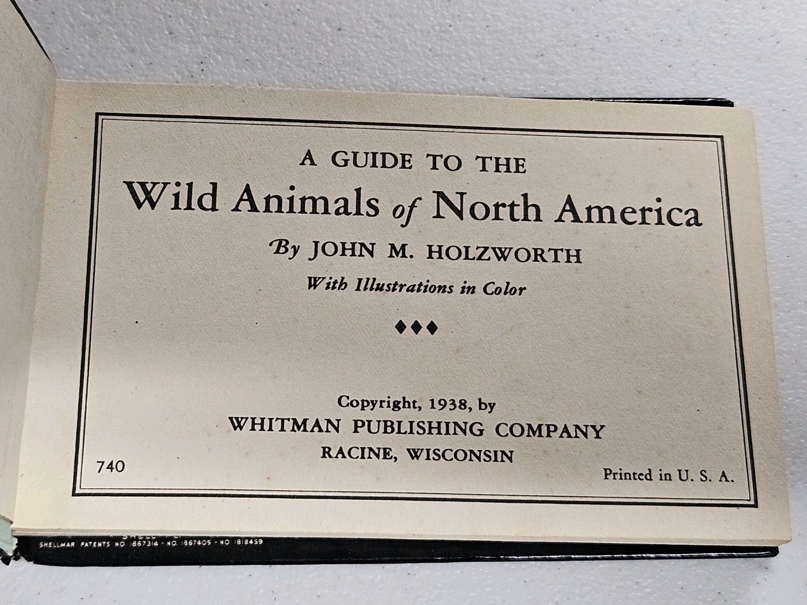 1939 Little Hardcover Book – Whitman Publishing – Wild Animals