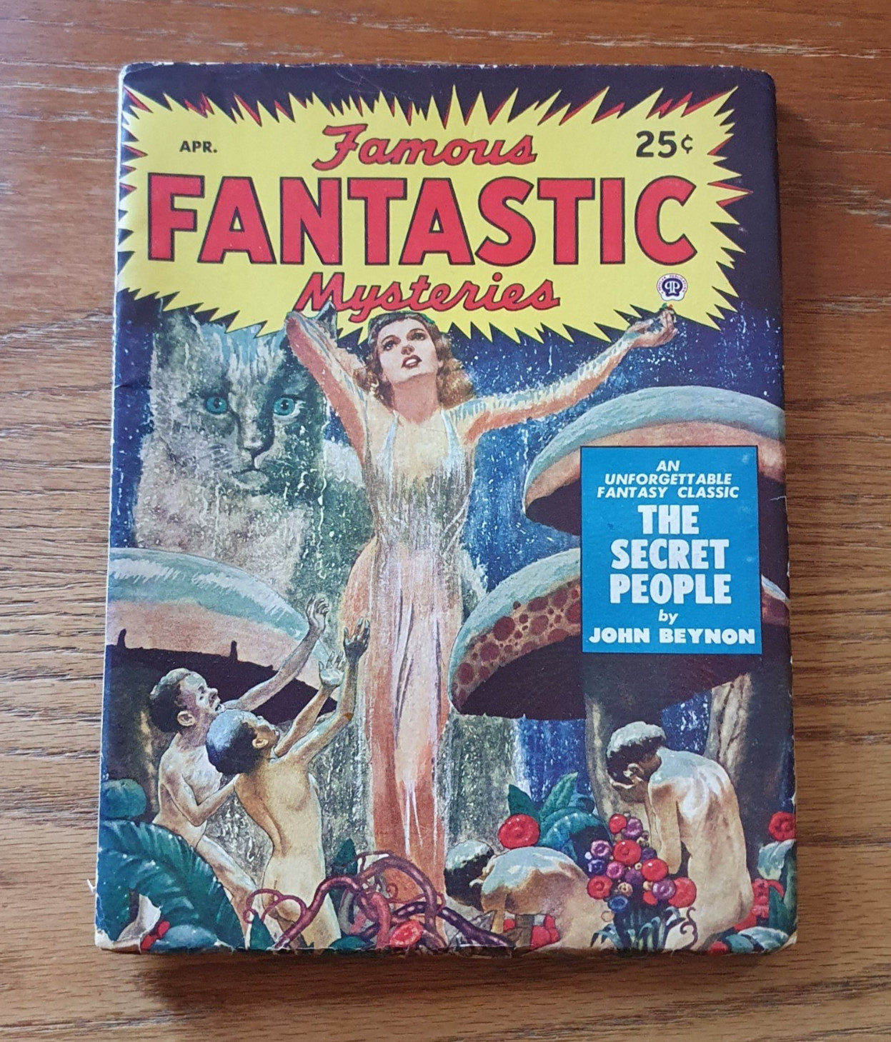Famous Fantastic Mysteries USA Pulp featuring painted Good Girl Cover Art 1950