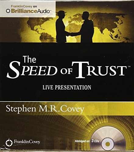 The Speed of Trust – Live – Audio CD, by Covey Stephen M.R. – Very Good