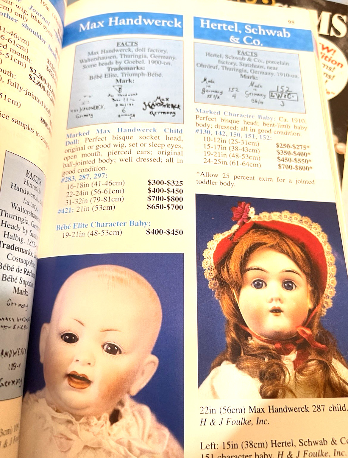 16th Blue Book Dolls & Values Antique & Modern Jan Foulke Paperback 336 Pages
