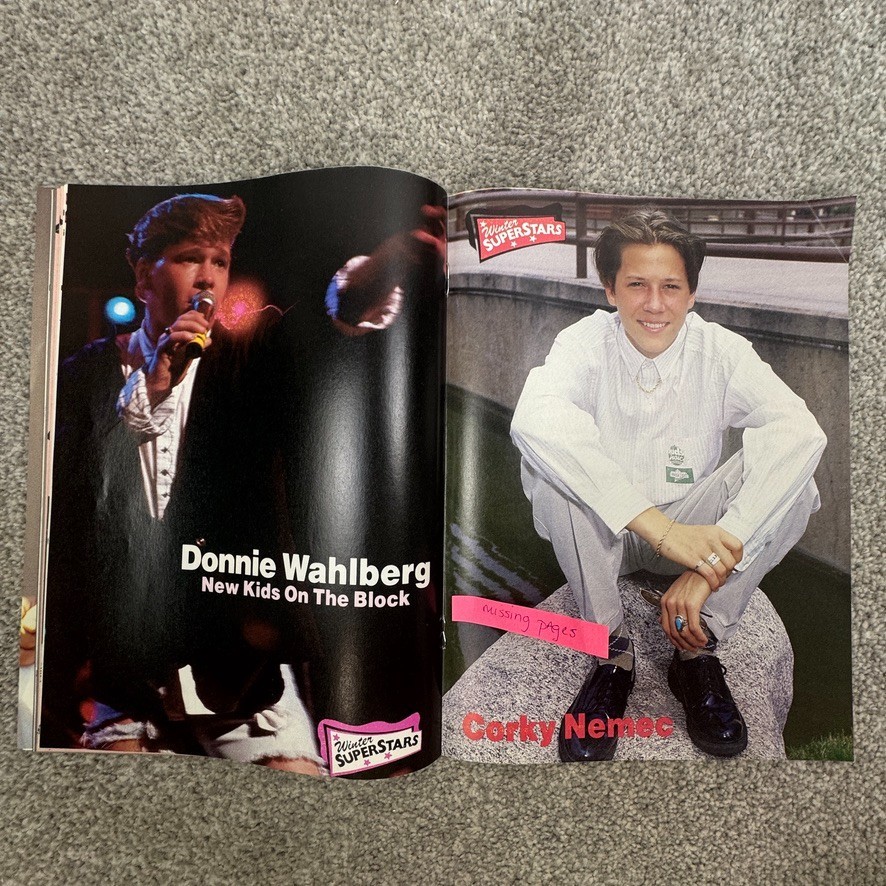 Superstars Magazines Fall 1989 & Winter 1989-90 NKOTB Haim Gibson Depp & Savage