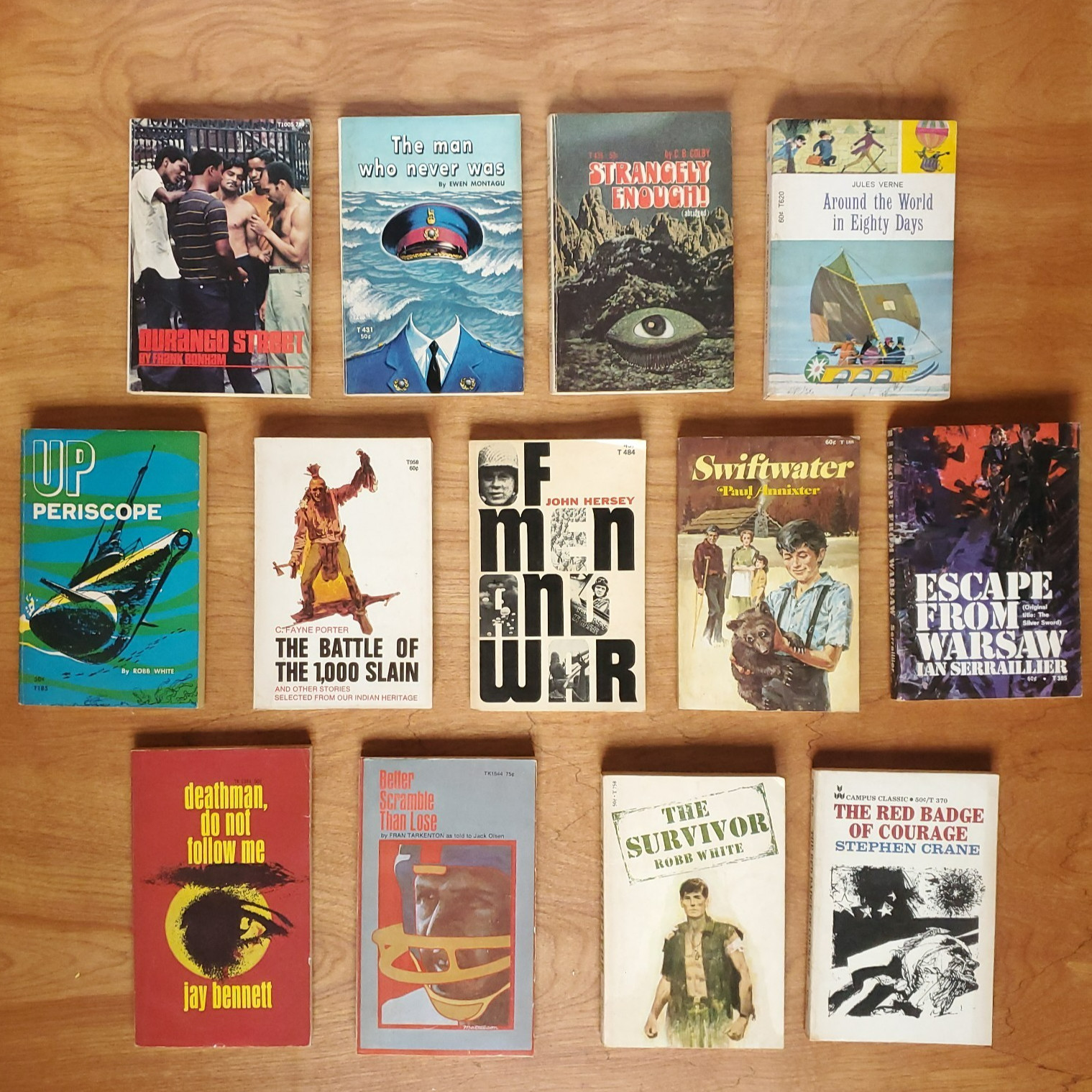 Lot of 13 Vintage 60s 70s SBS Scholastic PB Book Action Adventure War Teen