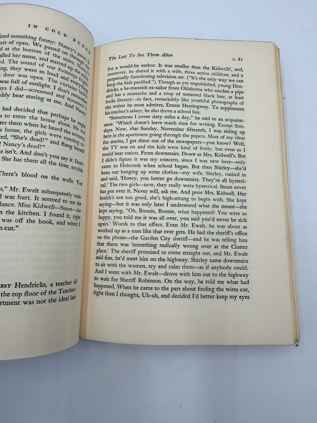 In Cold Blood by Truman Capote First Edition Hardcover (1965, 5th Print, HC )