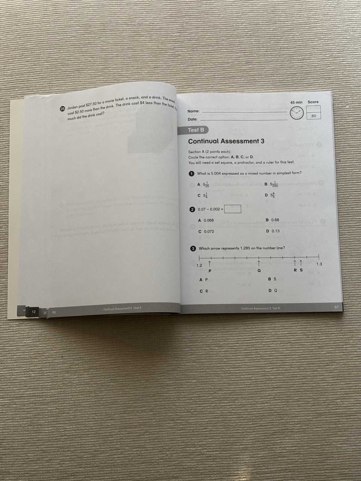 Dimensions Math Tests 5A & 5B Mathematics Paperback 2020 English Illustrated.