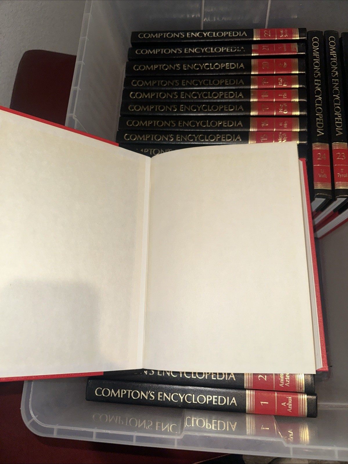 1985 Compton’s Encyclopedia By Britannica Complete 26 Volume Complete Set Red