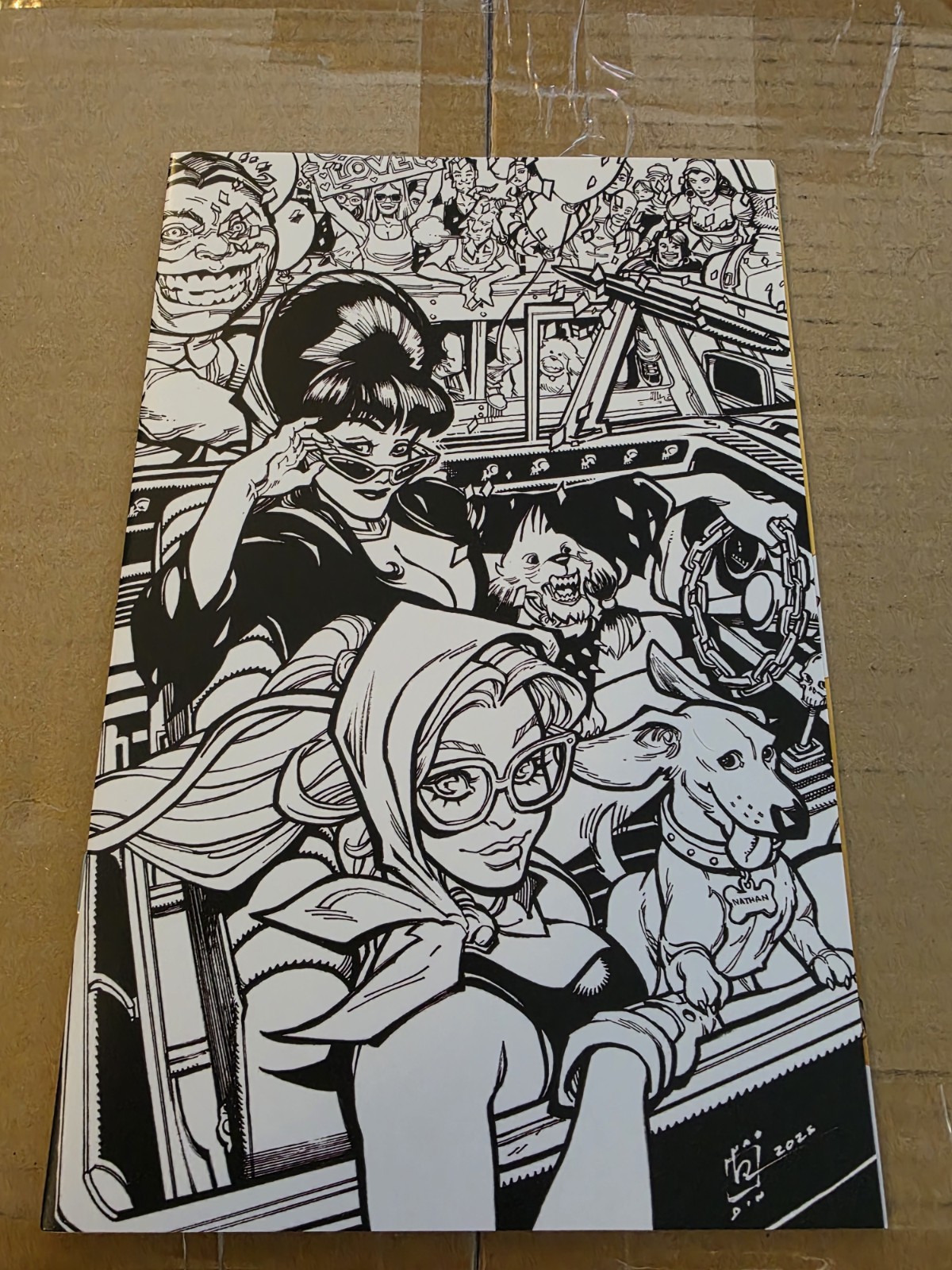 Harley Quinn X Elvira #6 Blind Bag black and white virgin variant