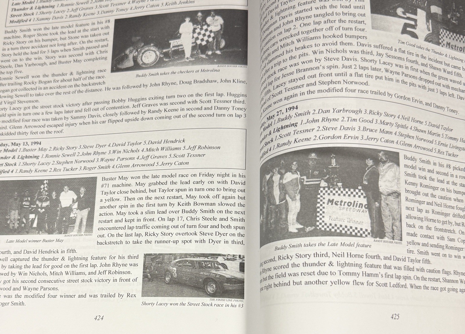 Metrolina Speedway Book 500 Pages Complete History