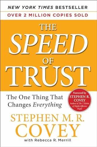 The Speed of Trust: The One – Hardcover, by Covey Stephen M.R. – Very Good g