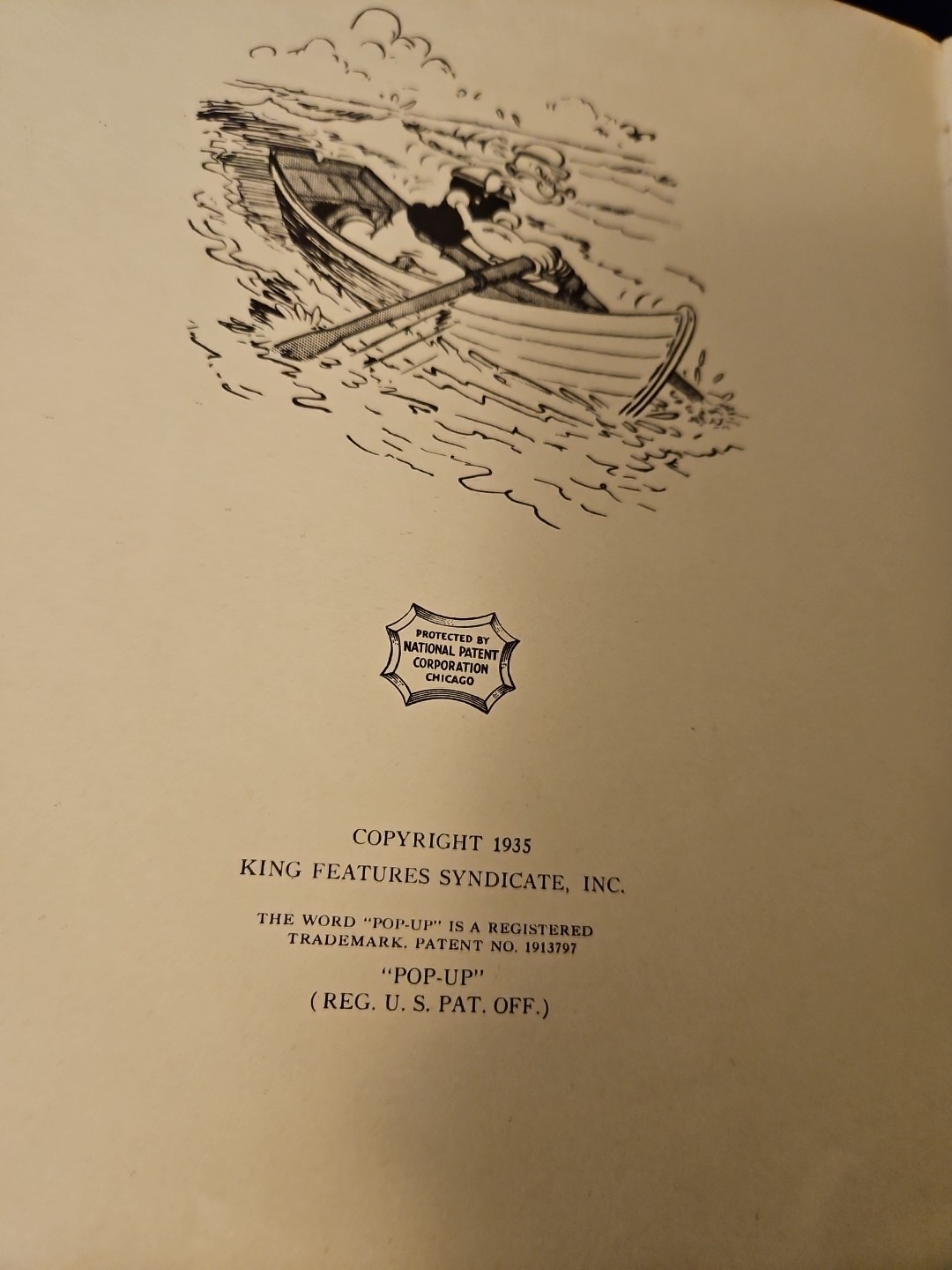 The Pop-Up Popeye with the Hag of the Seven Seas 1935 HC Damaged Read Desc