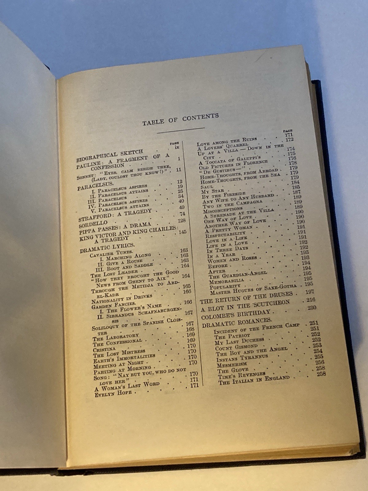 Complete Poetical Works by Browning; 1895 Cambridge Edition, VG Condition