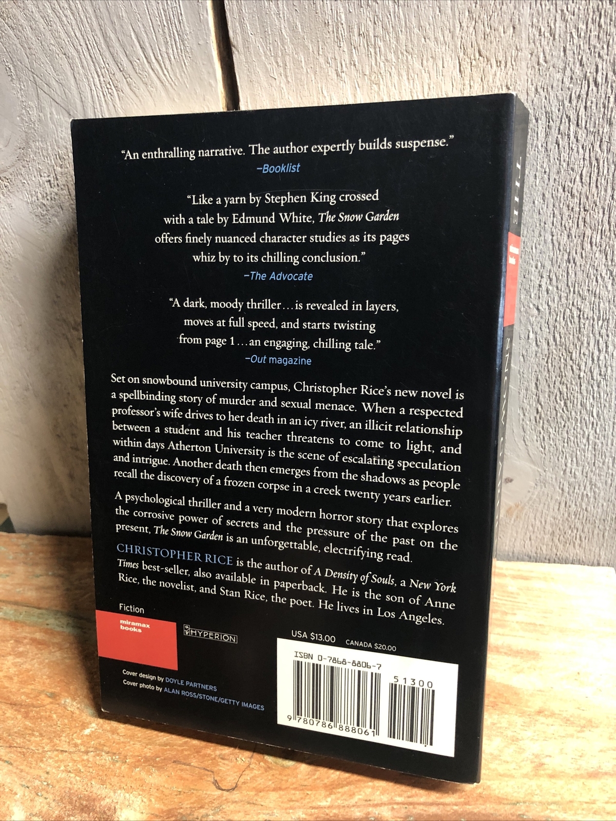 The Snow Garden : A Novel by Christopher Rice (2001 , Trade Paperback) Book