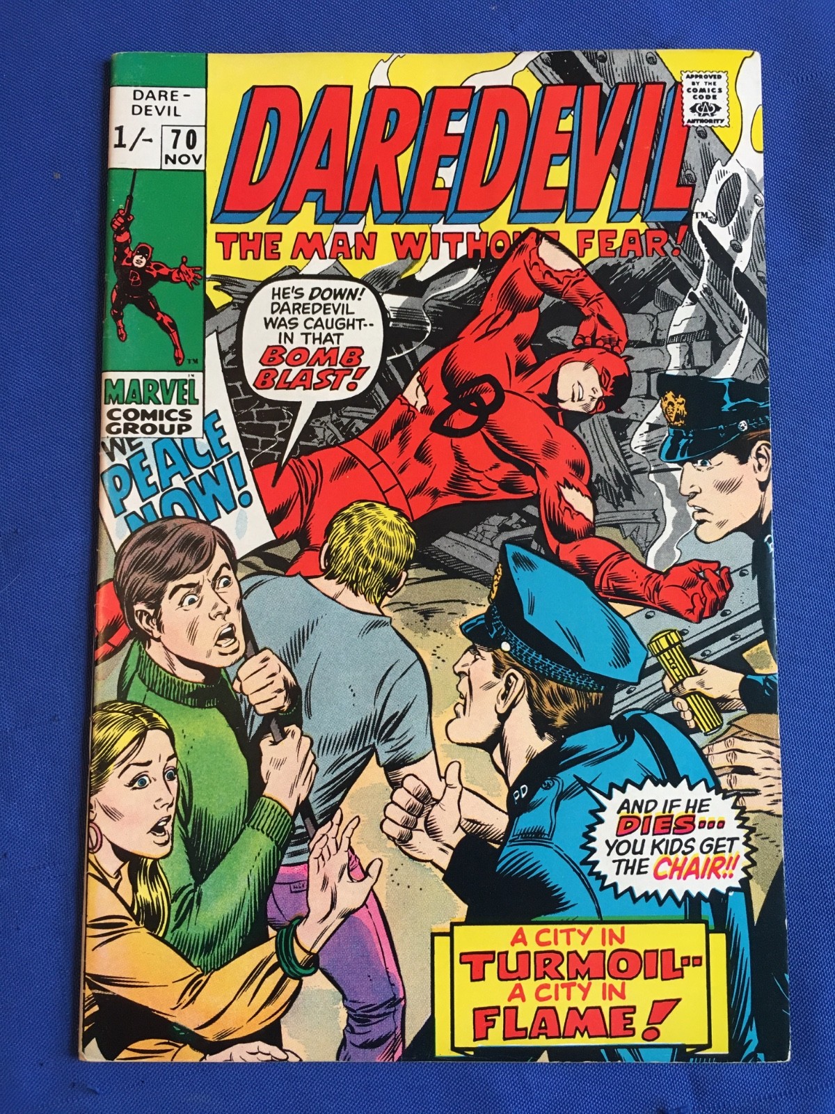 Daredevil #70 VFN- (7.5) MARVEL ( Vol 1 1970) (3)