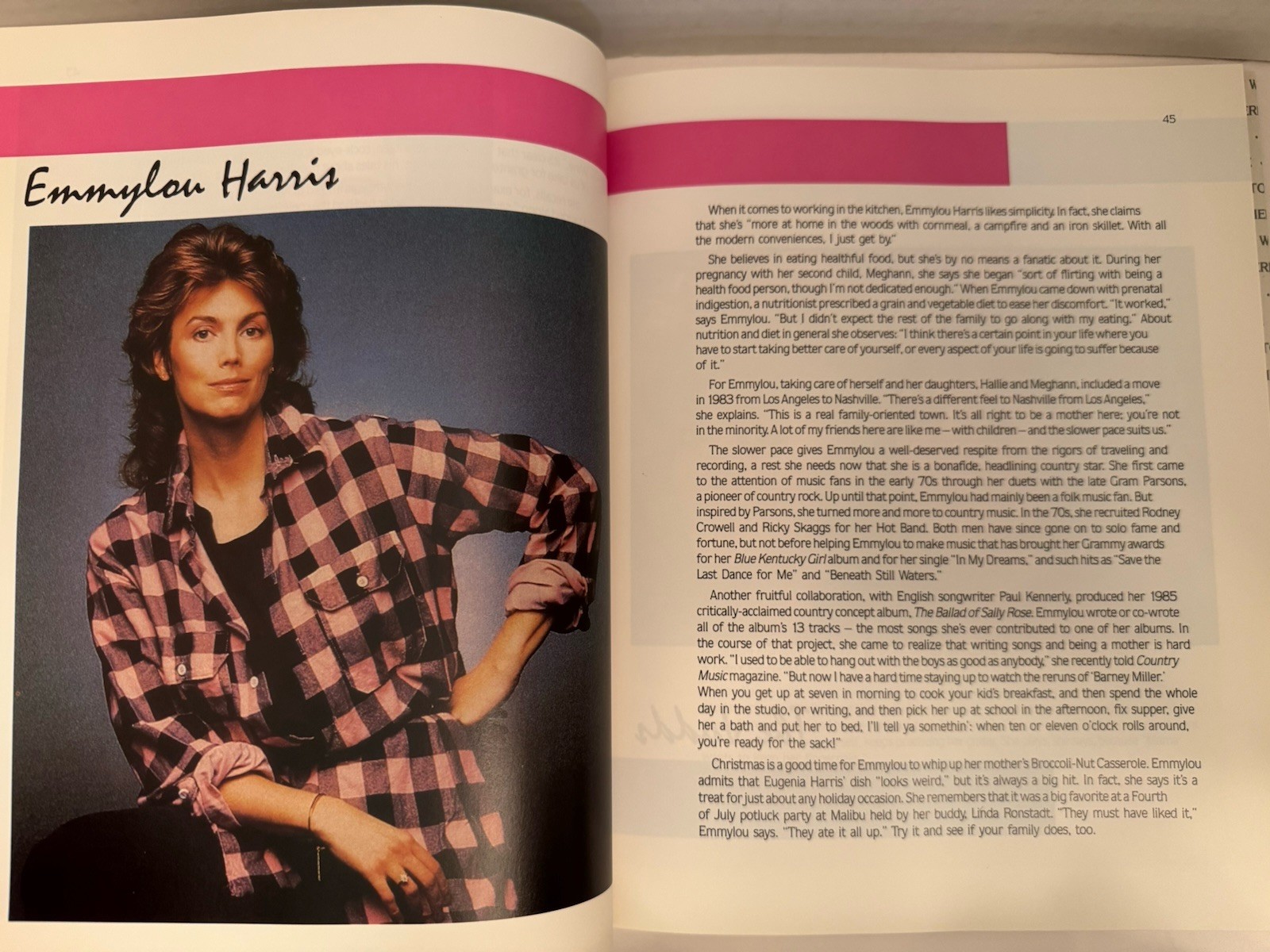 Cooking With Country Music Stars Recipe Cookbook 1991 Ed. Biographies 216 pages