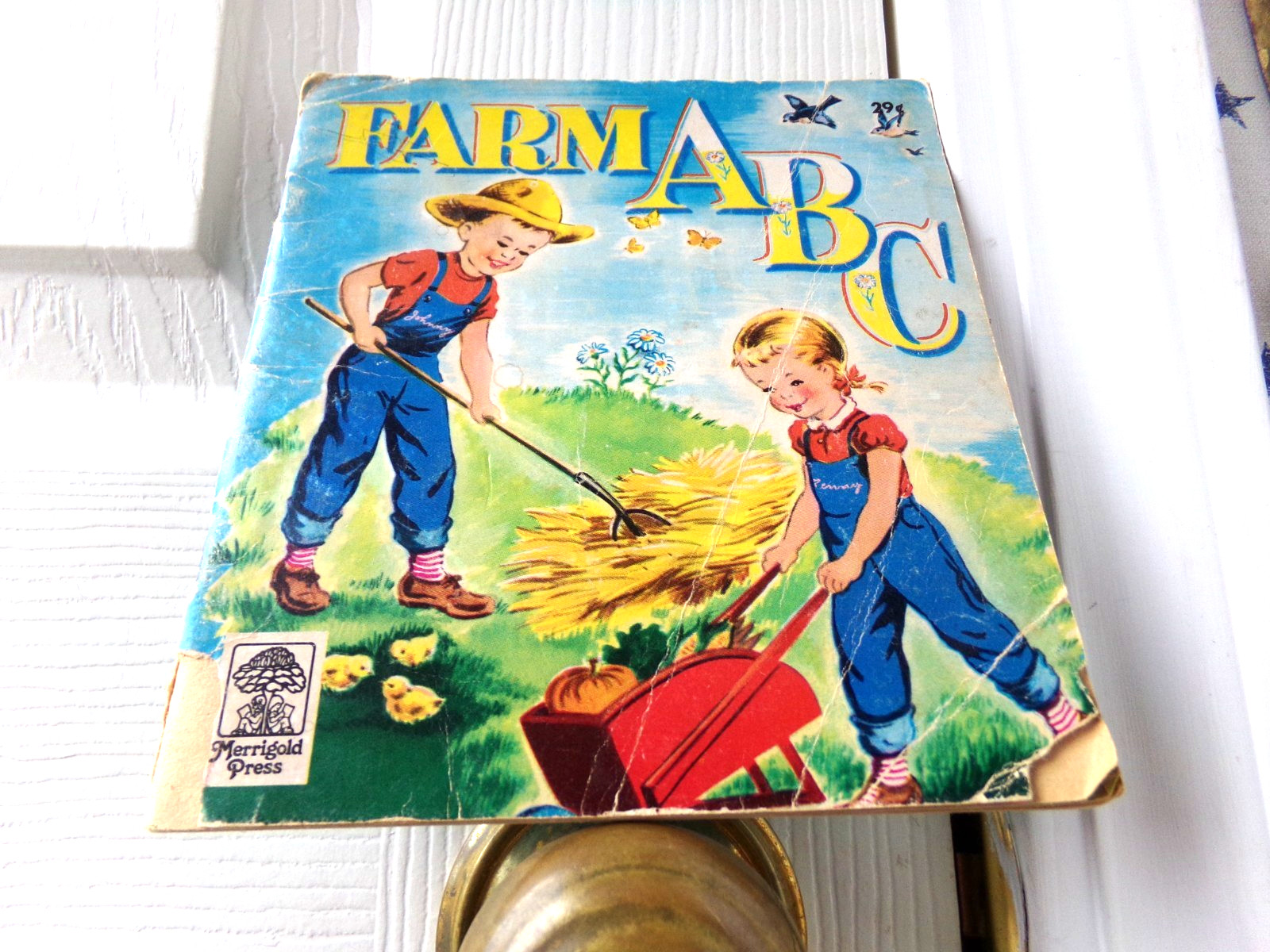 Farm ABC Vintage Alphabet Animals Kids Childrens Classic Color Picture Book 1954