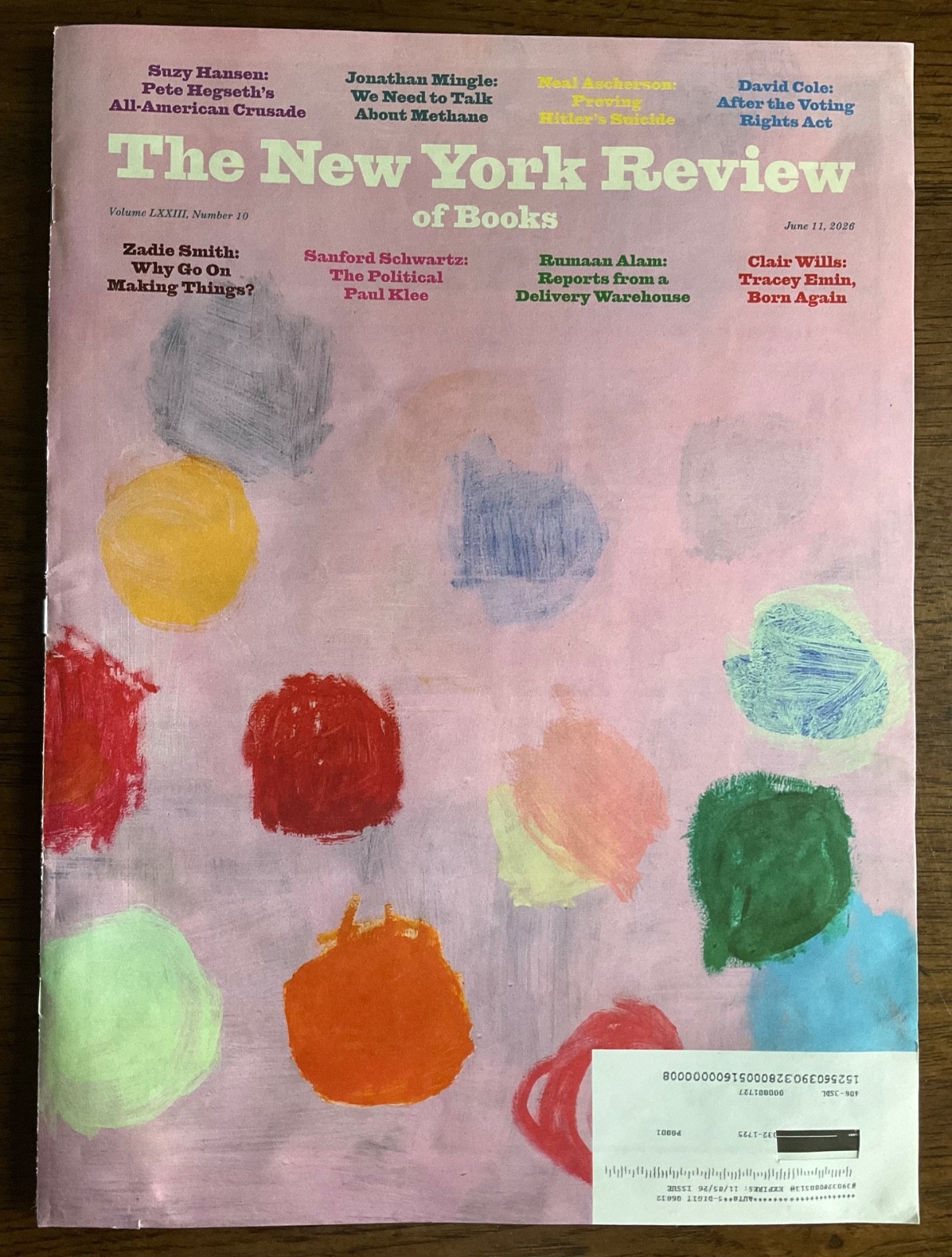 2026 Lot 11 NEW YORK REVIEW of BOOKS Volume LXXIII No 1 2 3 4 5 6 7 8 9 10 11