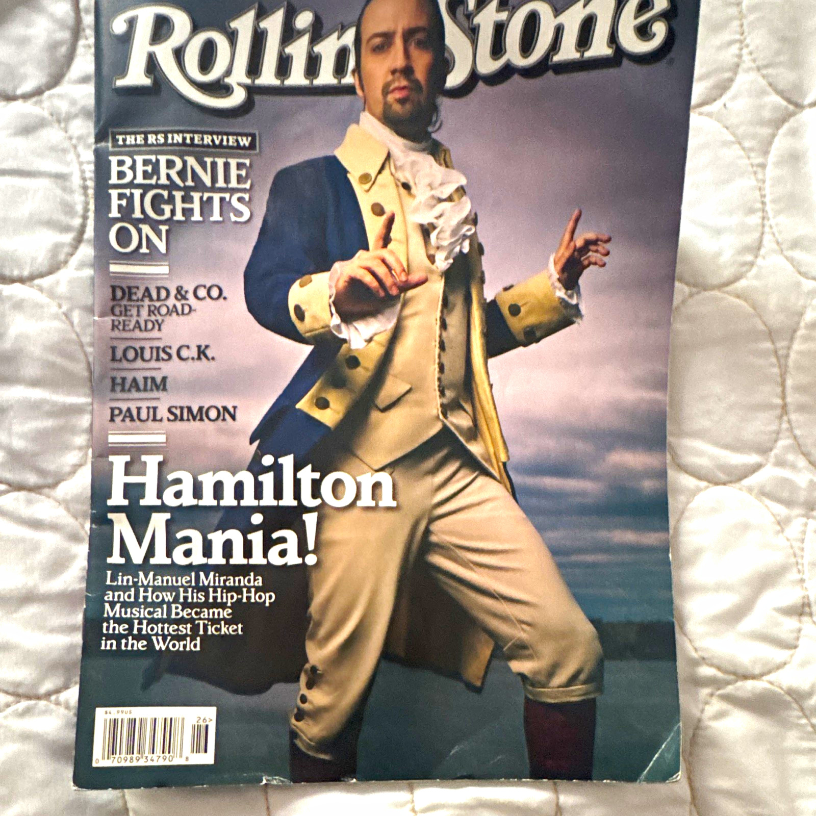 Rolling Stone June 2016 Issue Hamilton Mania! Lin-Manuel Miranda Cover