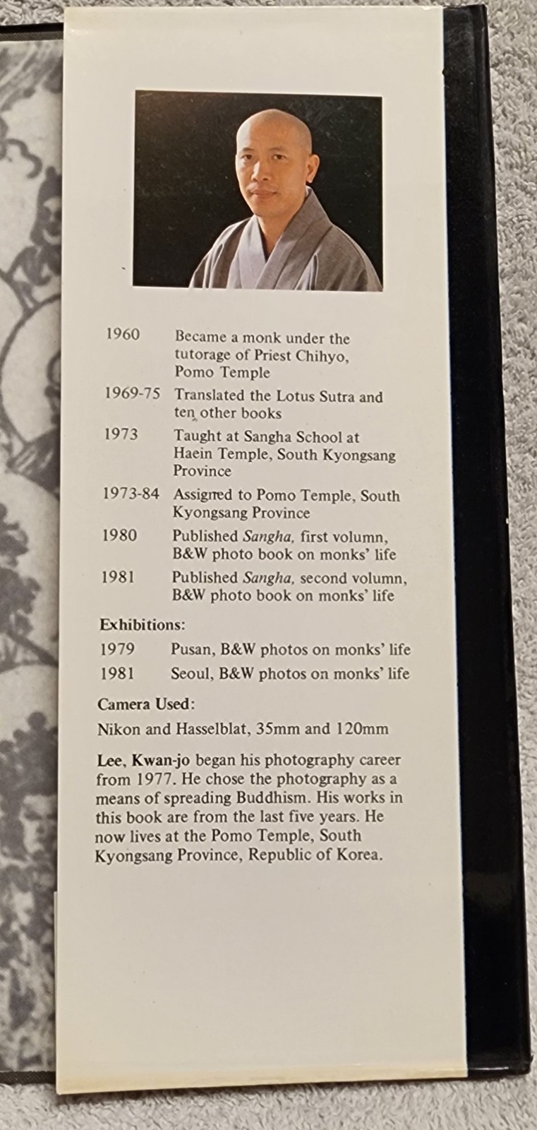 Search for Nirvana Korean Monks Life Kwan Jo Lee Hardcover HCDJ 1984 1st Edition