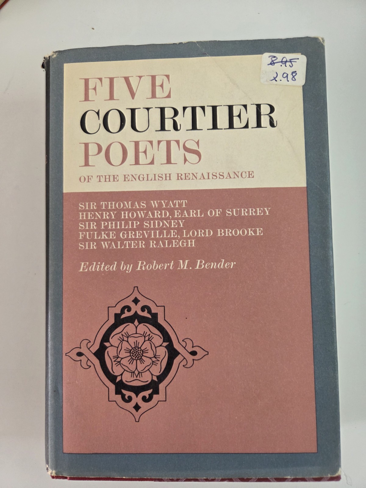 Five Courtier Poets English Renaissance 1967 HC DJ 1st Ed Robert Bender WSP