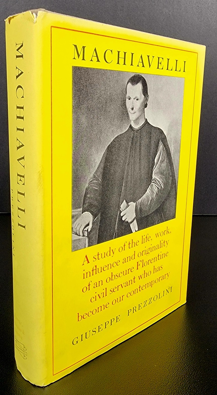 Machiavelli 1967 1st Edition Giuseppe Prezzolini HC DJ Farrar Straus Giroux
