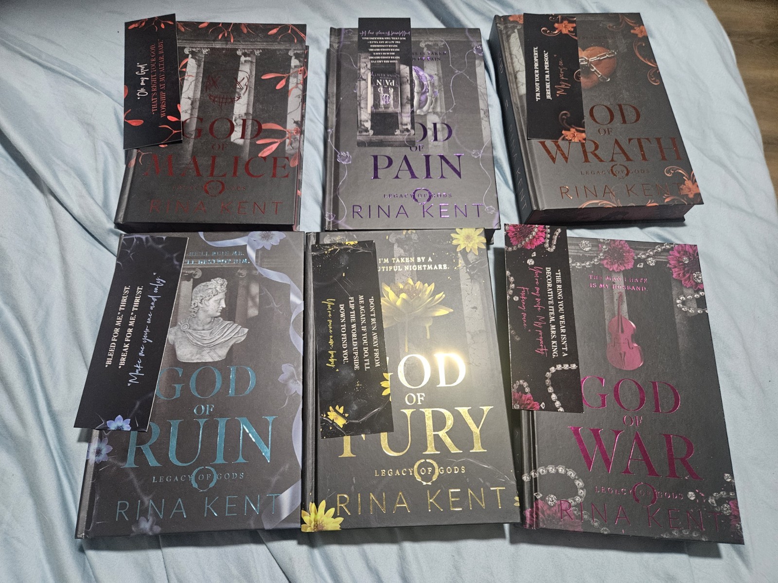 Legacy of Gods by Rina Kent Website Exclusive HAND-SIGNED hardbacks Bookmarks!