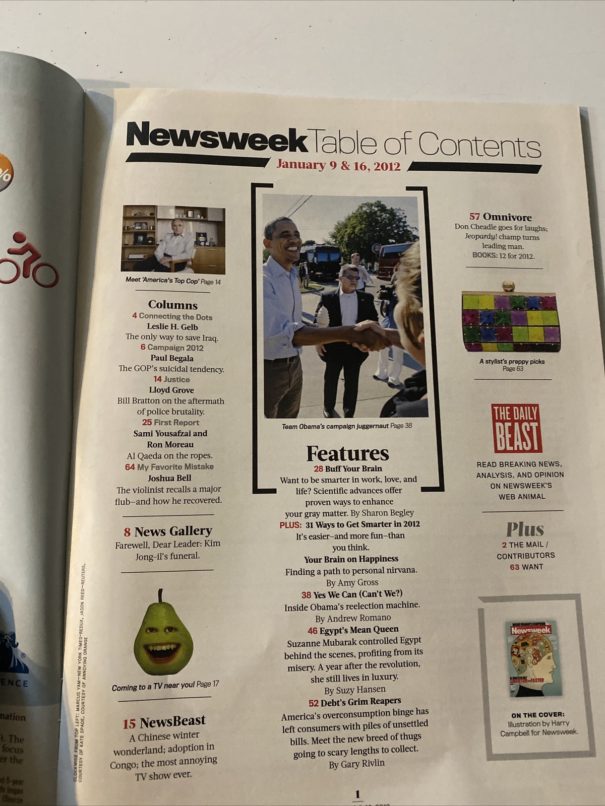 2012 Jan 9 Newsweek Magazine Sharon Begley (CP90)